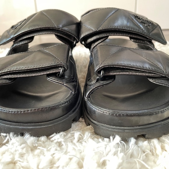 PRADA Quilted leather sandals - Picture 4 of 13